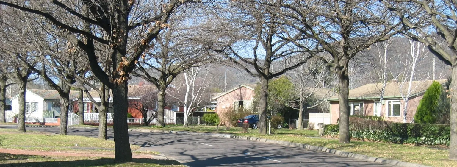 Detached housing in Dickson, Canberra, relevant to missing-middle infill feasibility