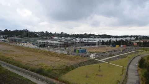 Housing estate under construction with formed roads